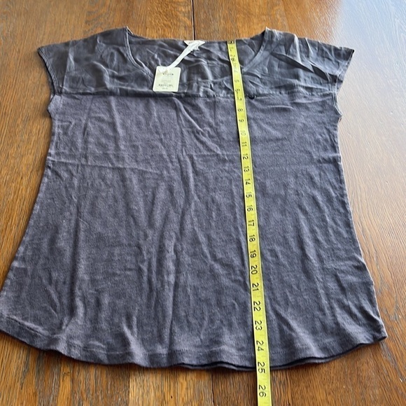 NWT Fossil Knit and Sheer Top Sabrina Charcoal Sleeveless Size Small - Picture 10 of 14